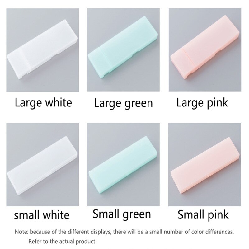Cute Kawaii Simple Transparent PP Plastic Pencil Case Lovely Pen Box For Kids Office School Supplies Materials Student