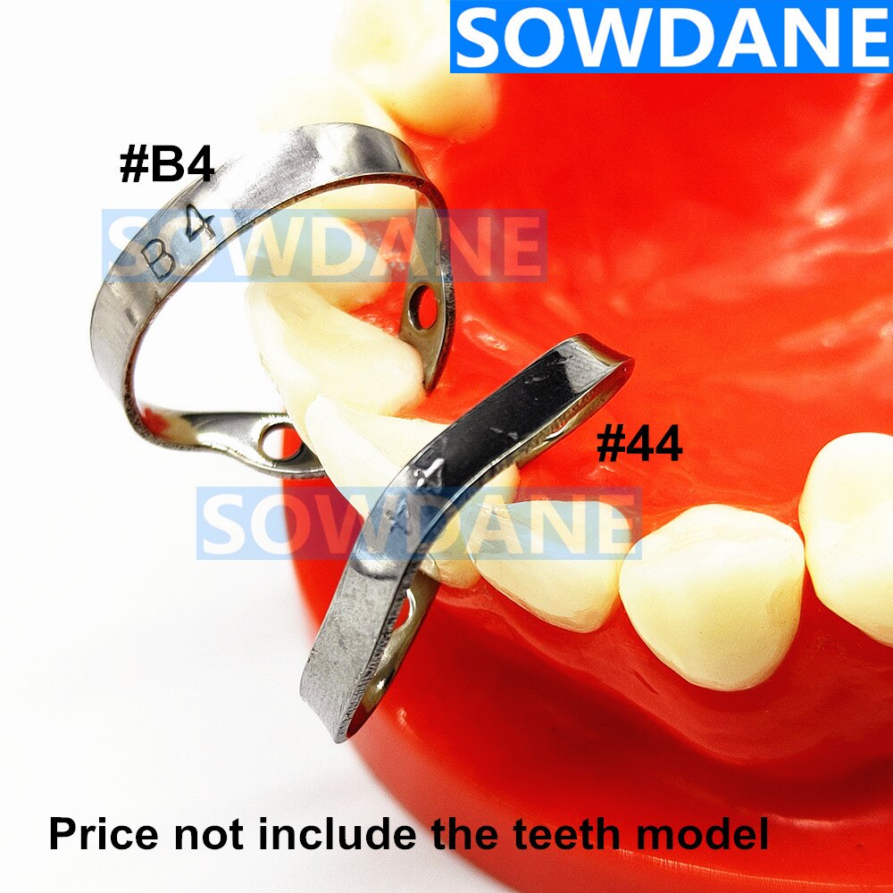 Dental Rubber Dam Klem Rubber Barrière Clip #44 Voor Voortanden En # B4 Voor Twin Cuspid Tanden