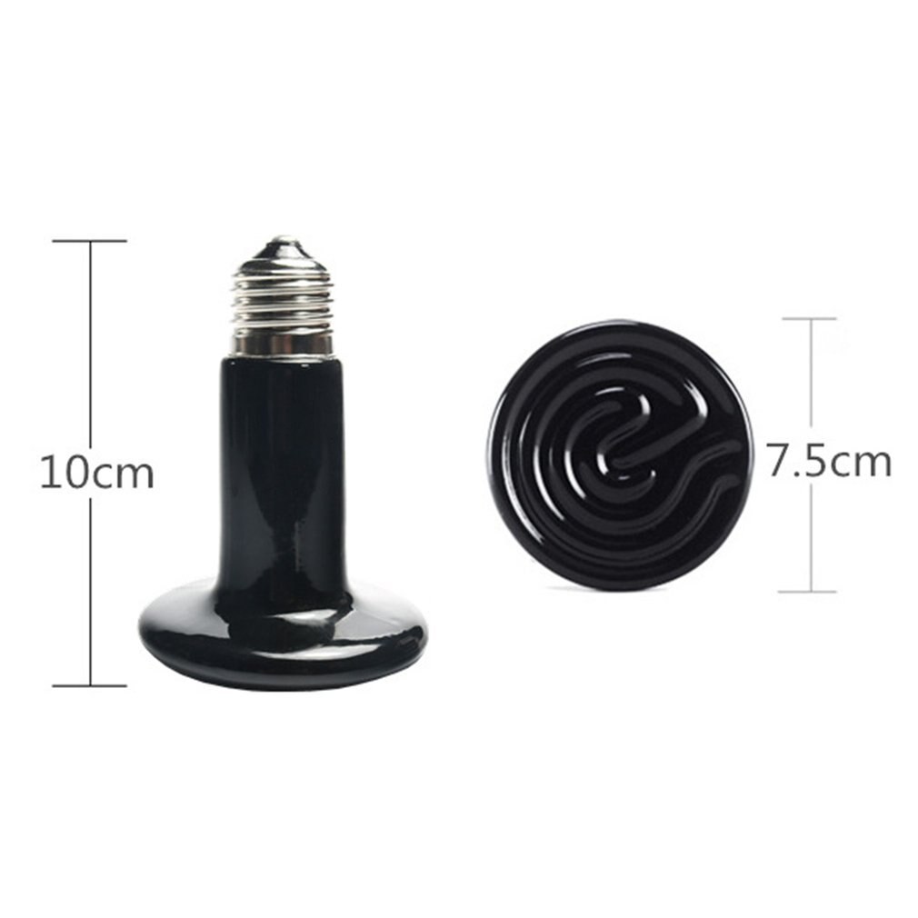 animale domestico Lampada Riscaldante in Ceramica 25W 50W 75W 100W 150W 200W IR Emettitore di Calore Della Lampadina 220-240V Tartaruga Serpente Lucertola Lampada di Riscaldamento