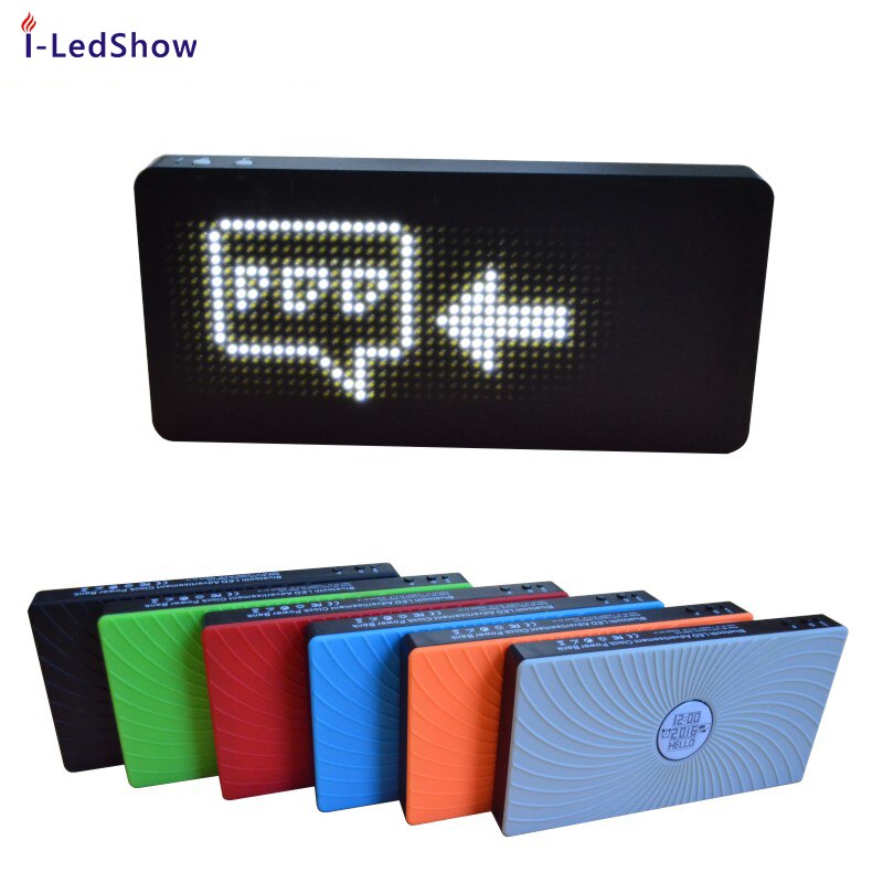 rechargeable power bank with scrolling message LED display screen led charge indicator