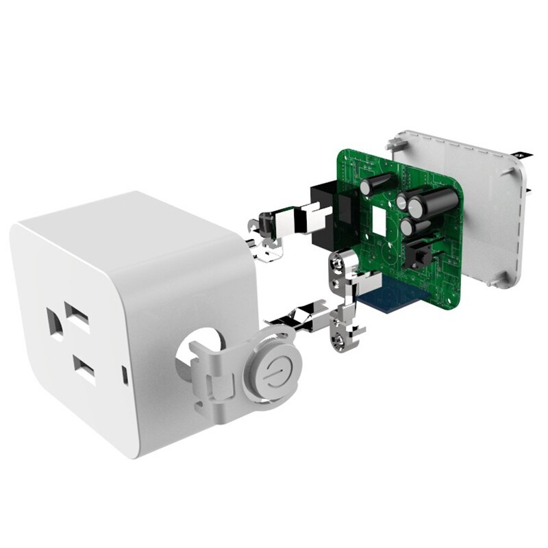 Wifi Smart Plug,Voice-Controlled Remote Control Electrical Protection Energy Saving Timing for Alexa Google,US Plug