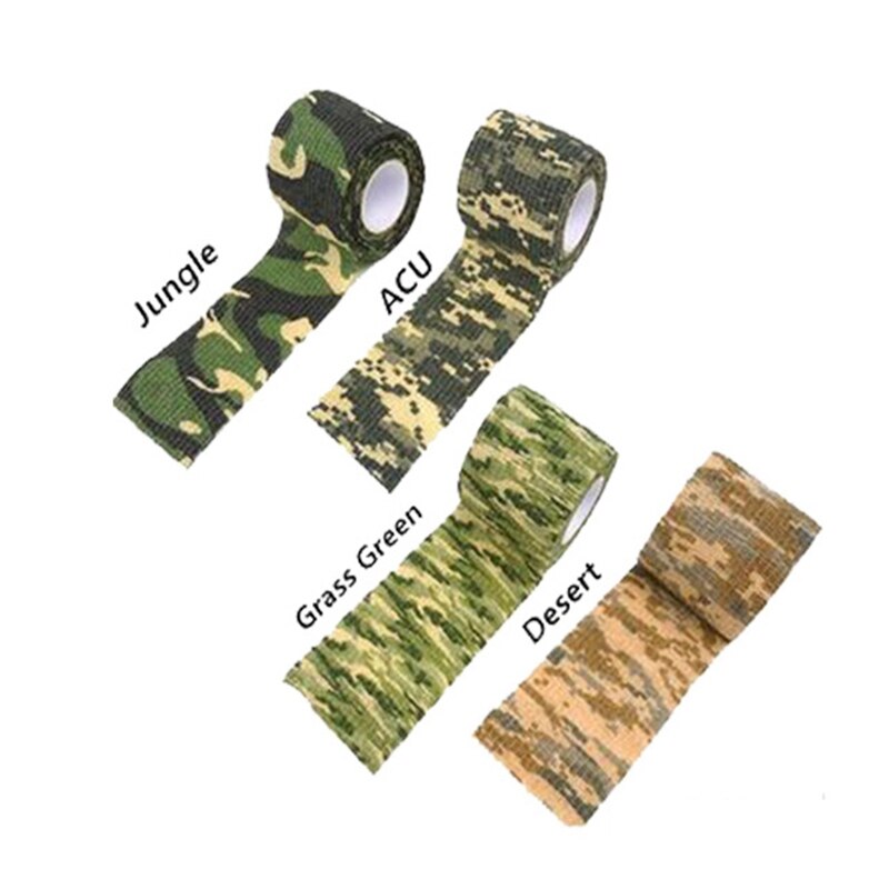 6 Roll Wrap Tape Bulk (Diverse En Camouflage Kleuren Liep) Dierenarts Ehbo Tape Zelfklevende Aanhangend