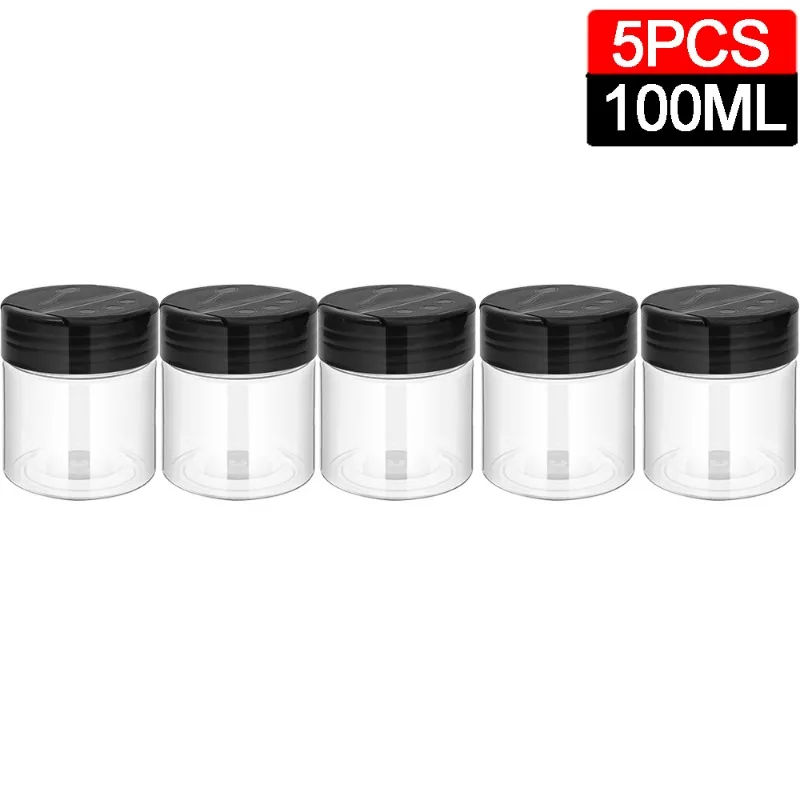 10/1PCS Clear Spice Bottle Seasoning Shaker Bottles Pepper Jar with Lid BBQ Condiment Dispenser Kitchen Powder Storage Container: light yellow