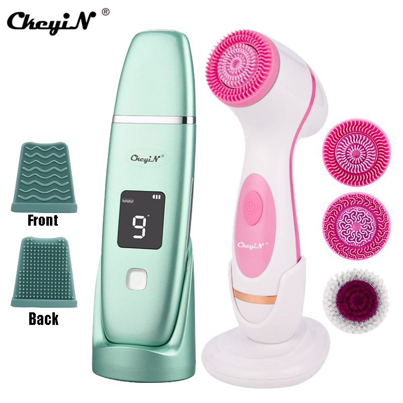 CkeyiN-limpiador Facial ultrasónico con vibración, cepillo Facial limpiador profundo, exfoliador de eliminación de espinillas, cuidado de la piel: A1