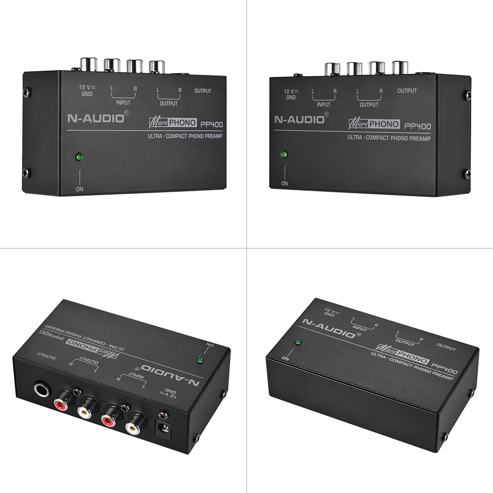 PREAMPLIFICADOR Phono PP400, preamplificador ultracompacto, RCA, 1/4 &quot;, interfaz TRS, US AMA con RCA, 1/4&#39;&#39;, TRS, PP400