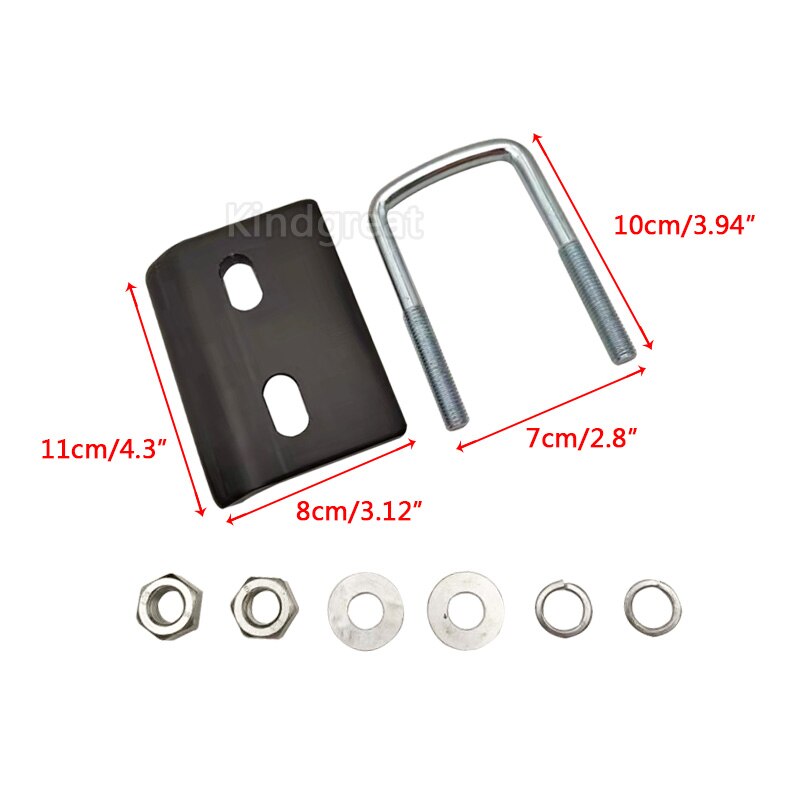 Uniwersalny u-śruba anty-potrząsnąć stabilizator blokada robić przyczepy rama rowerowa ciężki-obowiązek hak zapięcie zacisk trakcja łącznik przepustnicy