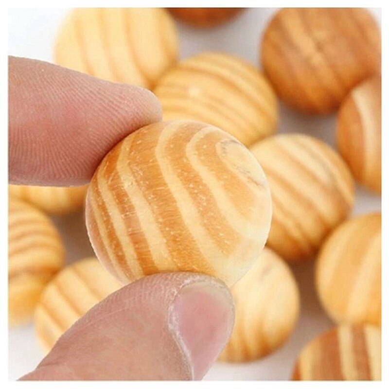 Boules de mites en bois de cèdre naturel, 40 pièces, lavande, camphre, armoire, vêtements, tiroir