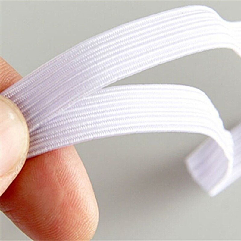 3-12mm 5 yards/parti hvide høje elastiske bånd spole sybånd flad elastisk snor gør det selv håndlavet tilbehør
