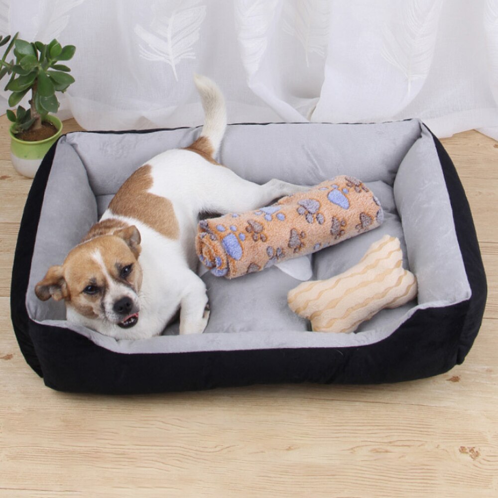 Bone Pet Bed Large House Large Dog Puppy Kennel Waterproof Cat Litter Four Seasons Nest Warm Pet Supplies Bed Linen