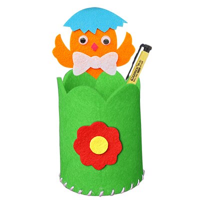 Kit de portalápices de tela para manualidades, 1 unidad por lote, artículos de actividades de fieltro para guardería, Juguetes Educativos de aprendizaje temprano, juegos de rompecabezas: 1PC GREEN