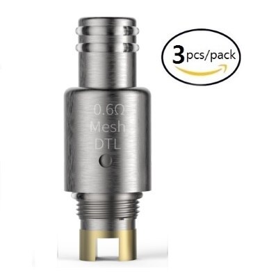 在庫オリジナル Smoant Pasito Pod キット 25 ワット 1100mAh Mod 3 ミリリットル空のカートリッジメッシュ 0.6ohm/Ni80 1.4ohm コイル気化器 VS オリオン: 3pcs0.6ohmcoil