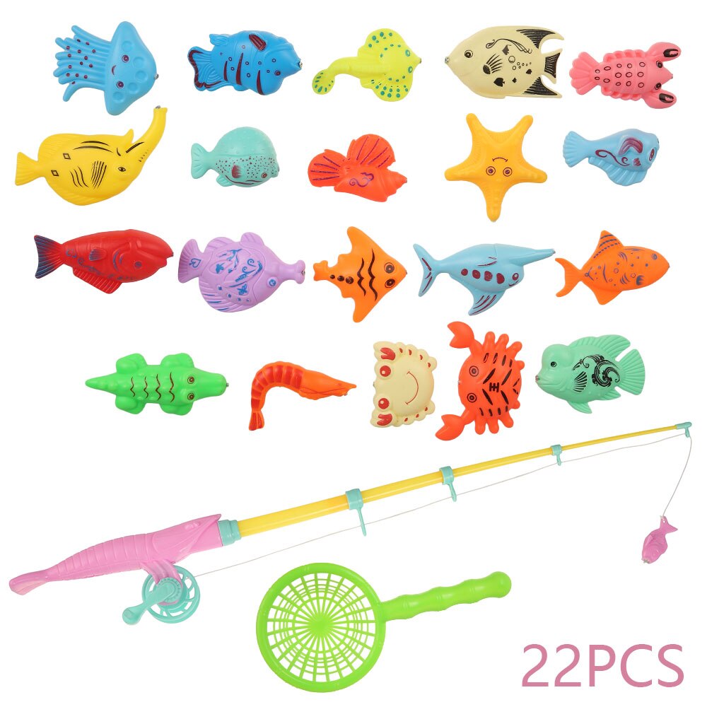 22Pcs Magnetische Play Water Baby Speelgoed Vissen Speelgoed Kids Jongen Meisje Speelgoed Vissen Speelgoed Set Pak Vis Vierkante Doos beste Cadeau Voor Kinderen: Default Title