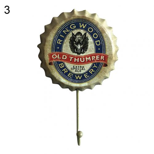 Creatieve Retro Metalen Bierfles Cap Teken Muur Haak Bar Pub Clue Decoratie: 3