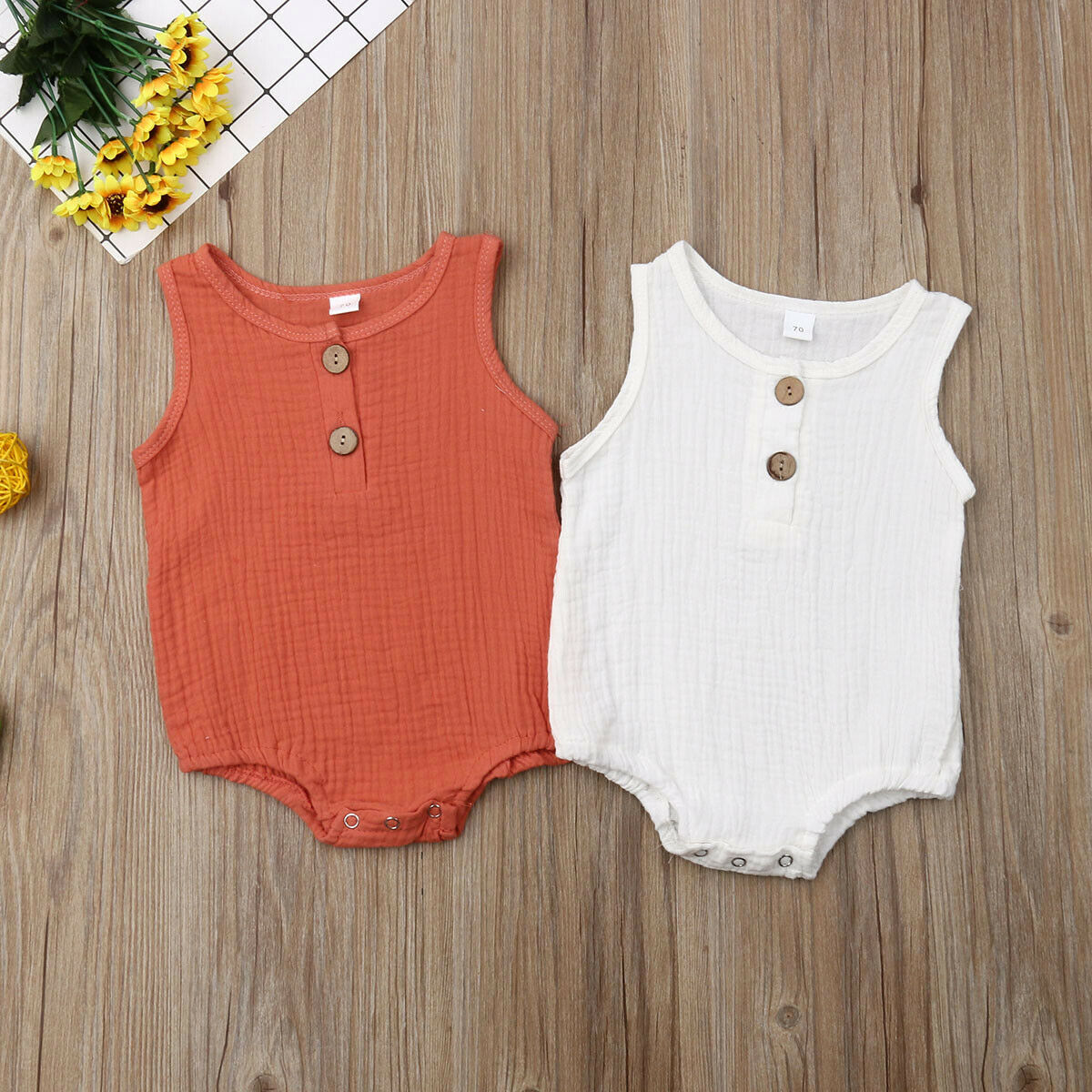 Pasgeboren Baby Baby Meisje Jongen Mouwloos Katoen Linnen Romper Jumpsuit Casual Zomer Baby Playsuit Outfits Kleding