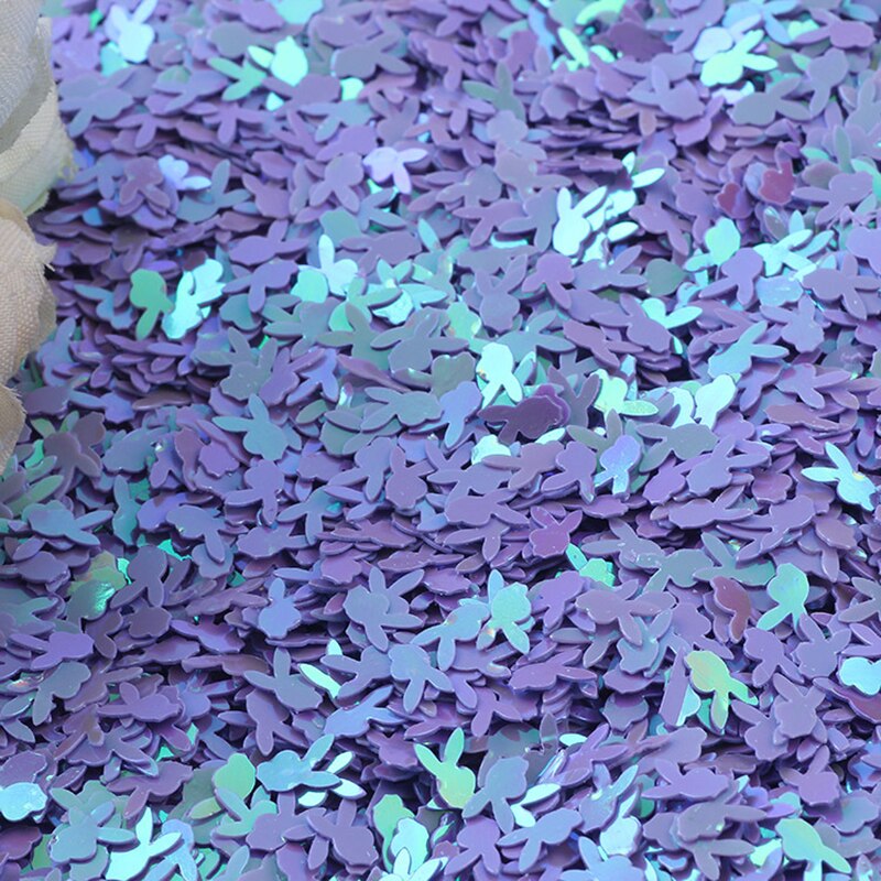 20G Konijn Hoofd Pailetten Losse Pailletten Voor Ambachten 6Mm Glitter Confetti Nagels Art Decoratie Sequin Diy Naaien Accessoires