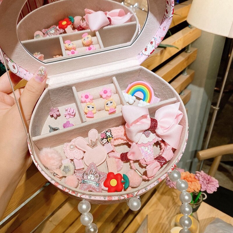 Accessoires cheveux enfants coffret petite fille épingle à cheveux coffret coiffure pince à cheveux princesse fille bébé bijoux: Default Title