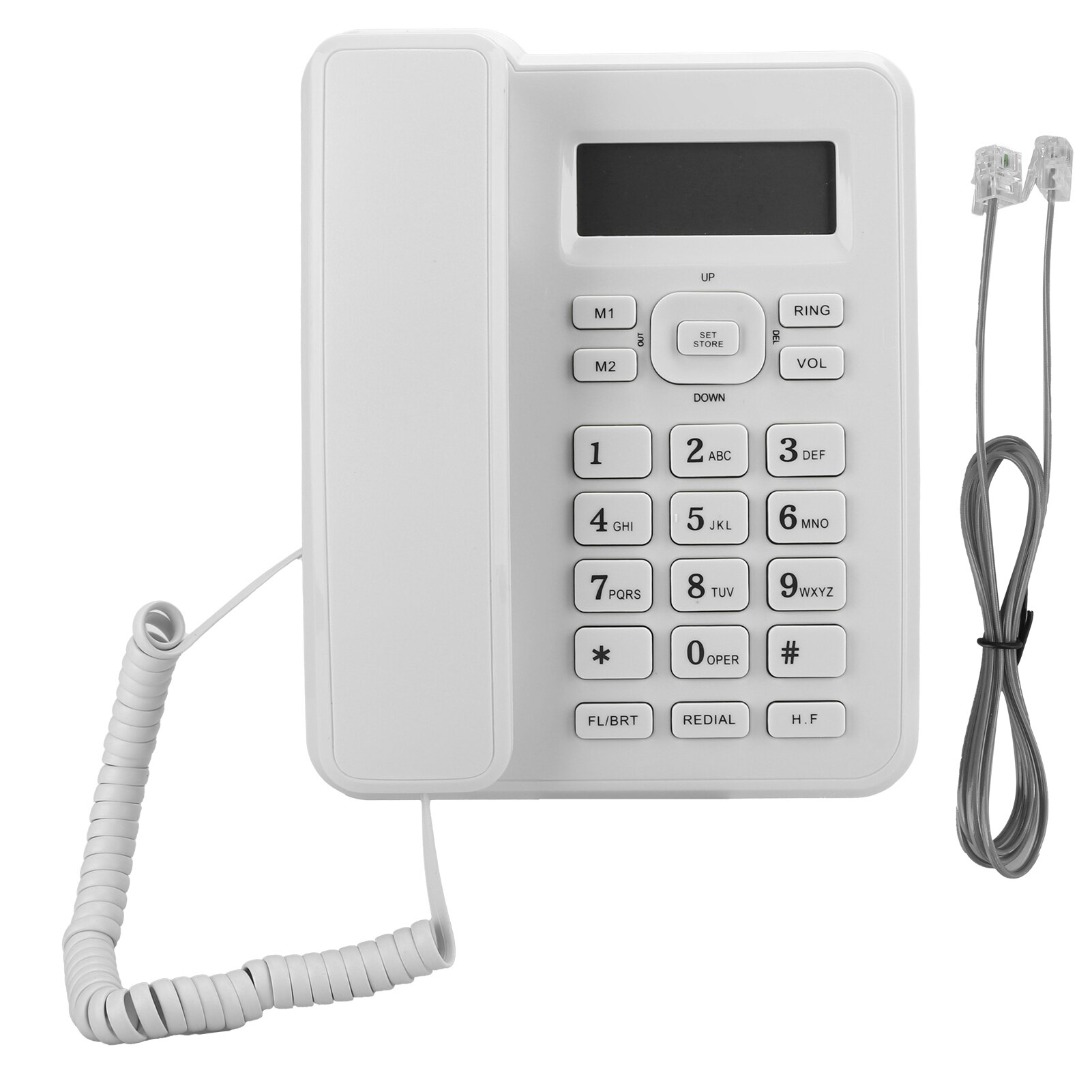 Thuis Vaste Telefoon Desktop Snoer Vaste Telefoon Huishouden Telefoon Met Caller Id Functie Voor Home Office Hotel Business: Normal Line White