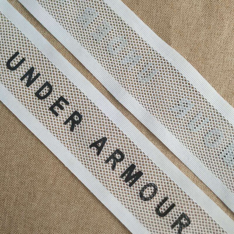 Offre Spéciale Impression 5CM Ruban ÉLASTIQUE Creux lettre Élastique Sangle de Vêtement À Coudre Accessoires De Décoration Pantalon Garniture: ERB05-White 1yard