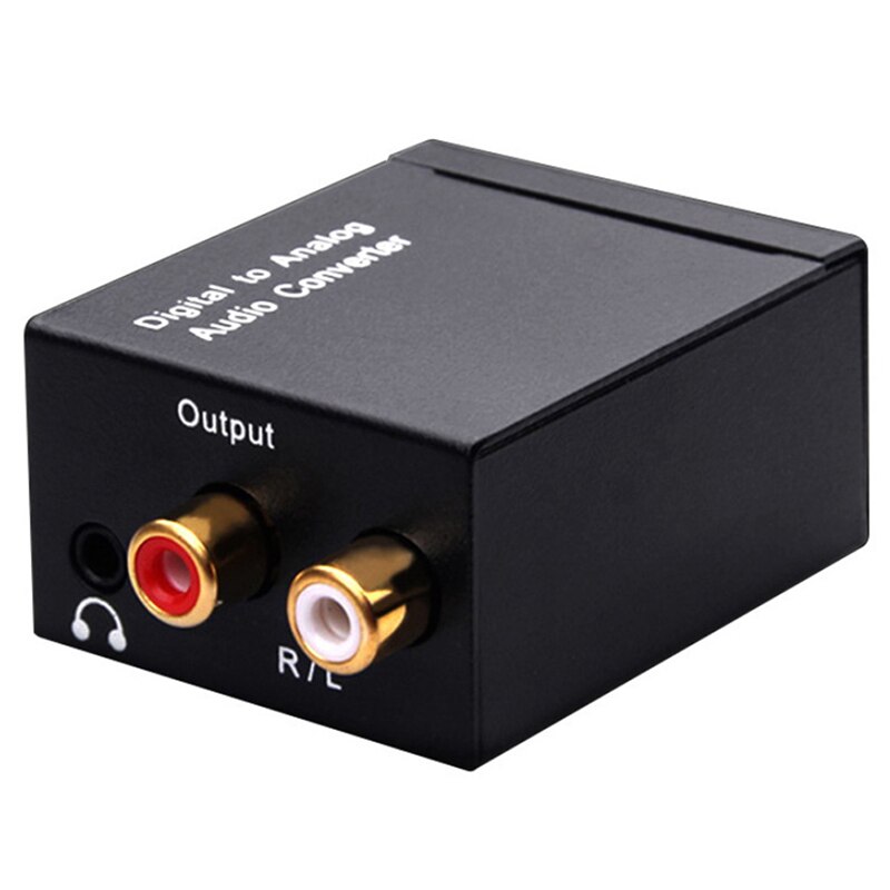 AMPLIFICADOR DE decodificador de Audio Coaxial, Jack portátil de 3,5 Mm, fibra óptica Digital a Audio analógico Aux Rca L/R, convertidor Spdif Digital