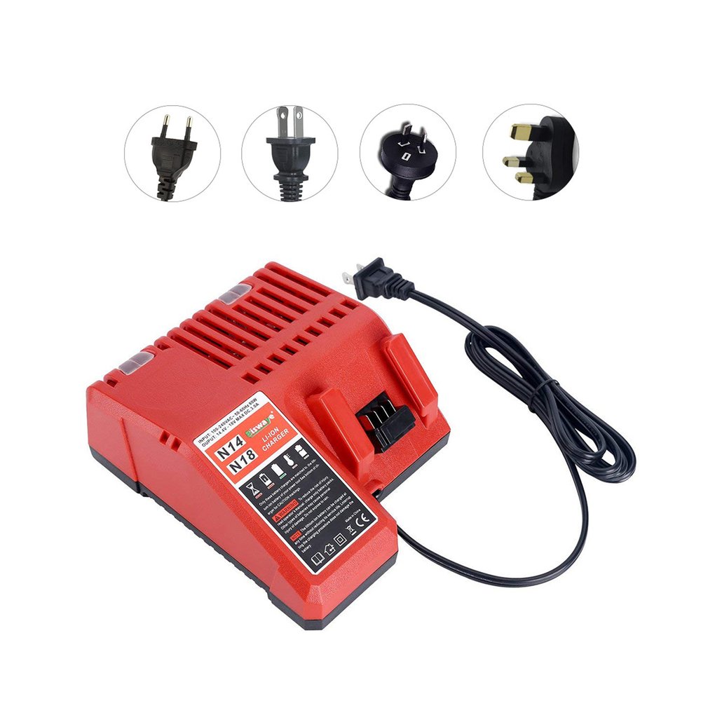 Li-ion batterioplader 110-240v hurtig litiumbatterioplader til milwaukee  m18 48-11-1815 48-11-1828 48-11-2401 48-11-2402