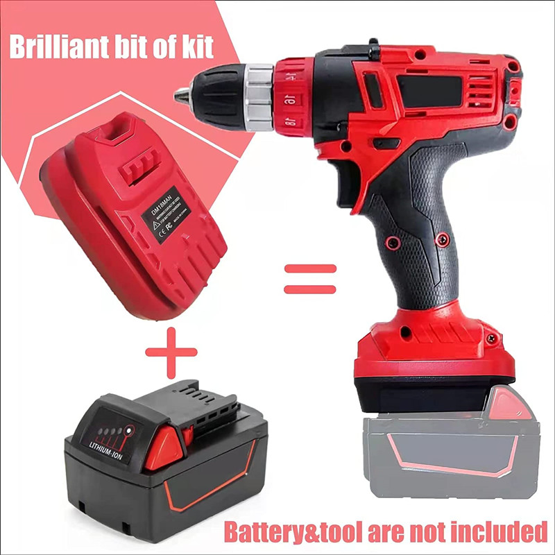 Batteriadapter for craftsman 20v trådløse verktøy ,dm18- manns adapter for dewalt 20v/ milwaukee 18v li-ion batterikonverter