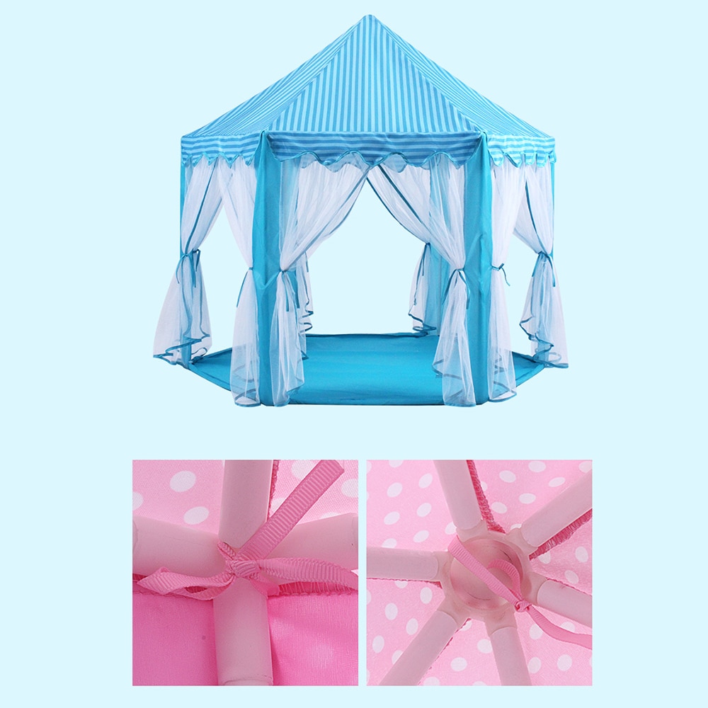 Girl Princess Castle Tents Children Folding Playhouse Lodge Kids Ball Pool