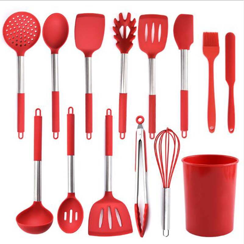 1Pcs Silicone Kitchen Utensils Heat Resistant Non-Stick Cooking Tools