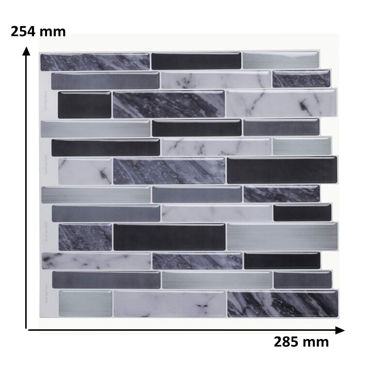 Vanntett selvklebende tapet peeling og pinne kjøkken backsplash dekor flis: Tg022