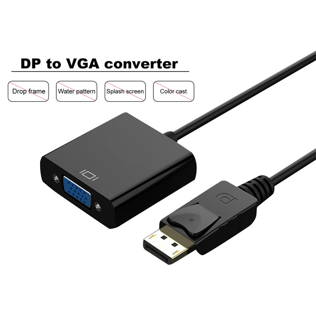 Dp Display Port Male Naar Vga Female Converter Adapter Kabel Voor Pc Laptop Vga Adapter Kabel Converter