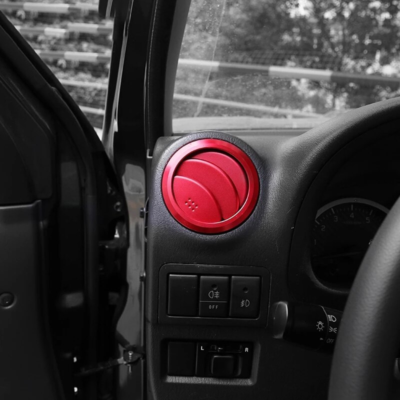 4PCS Red Carbon Fiber Air Vent Cover Trim For 2015-2019 Dodge Challenger Center Console – ABS, Direct Fit, 1-Year Warranty
