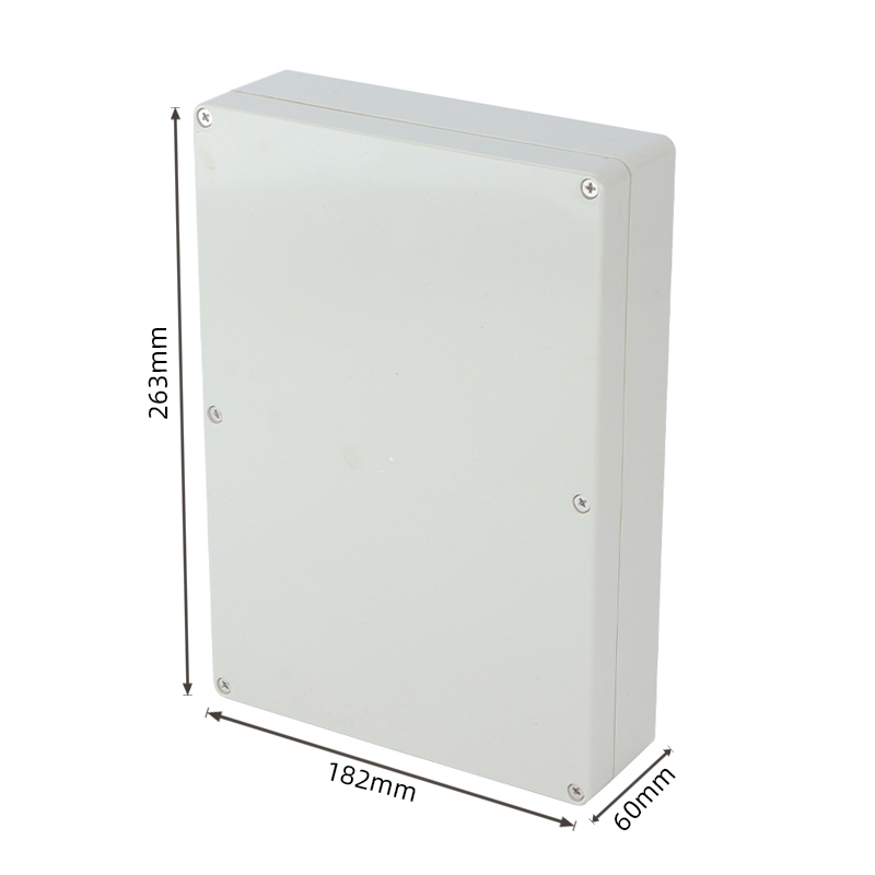 263*182*60MM Waterproof Junction Boxes Outdoor Electrical Enclosure Case Wiring Connection Box: Gray