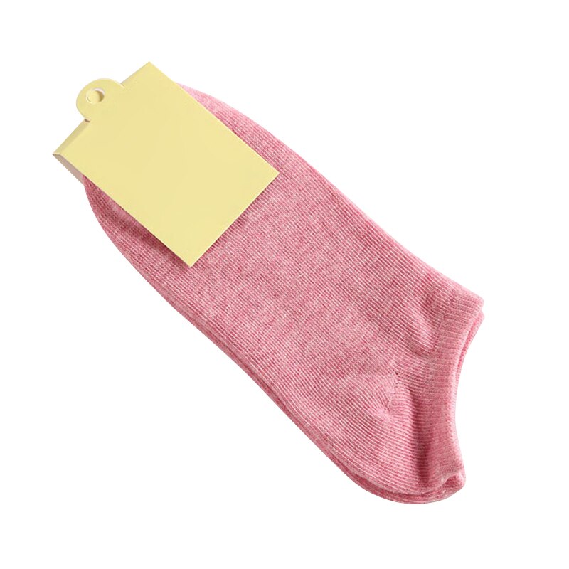 Damestrømper lavt skåret ankel afslappet tynde korte sokker ensfarvede sokker til sommer forår  h9: Rosenrød