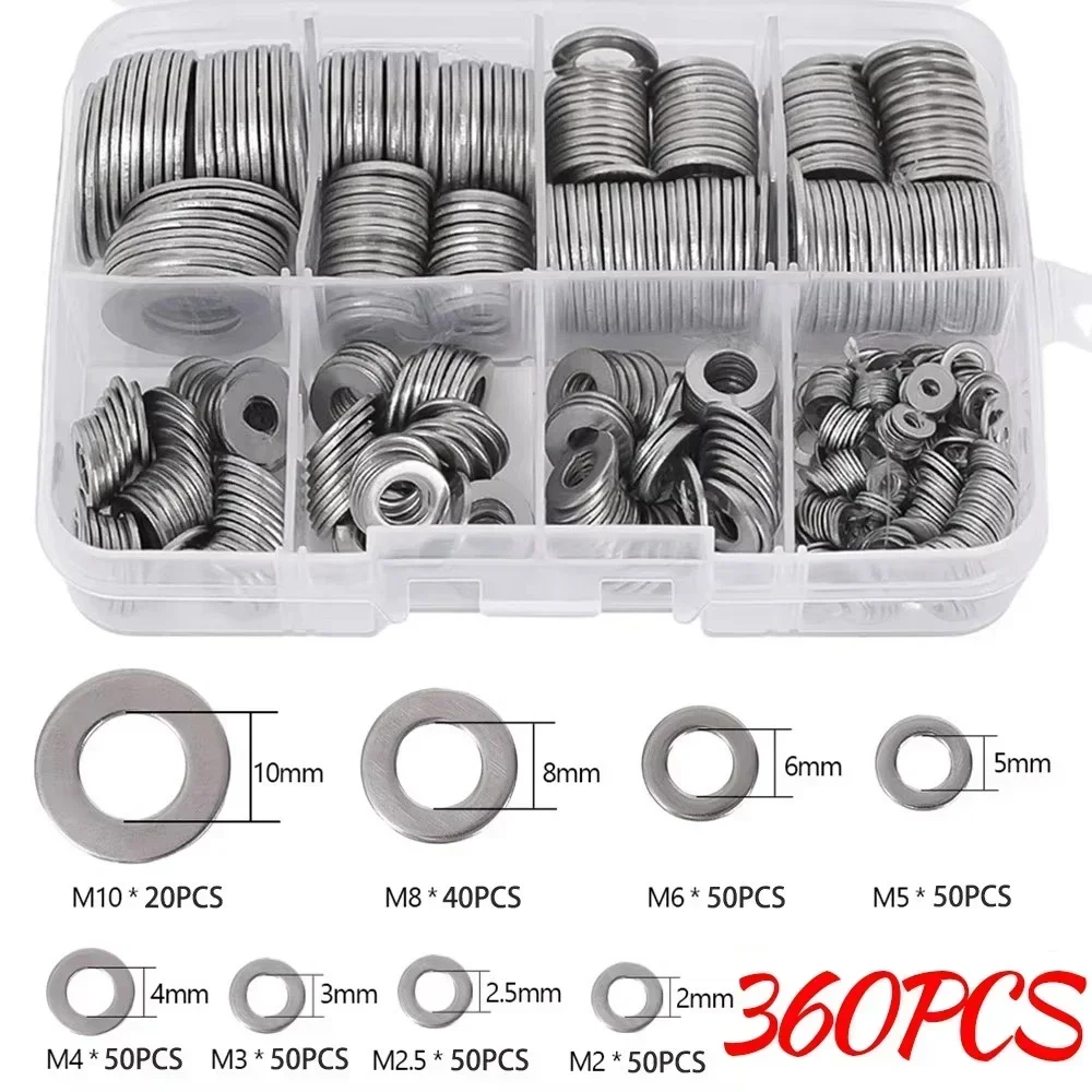 684/180 peças junta de parafuso de aço inoxidável porca lisa arruela fixa para kits de fixadores de reparo industrial M2-M12 arruela plana ultrafina: YELLOW