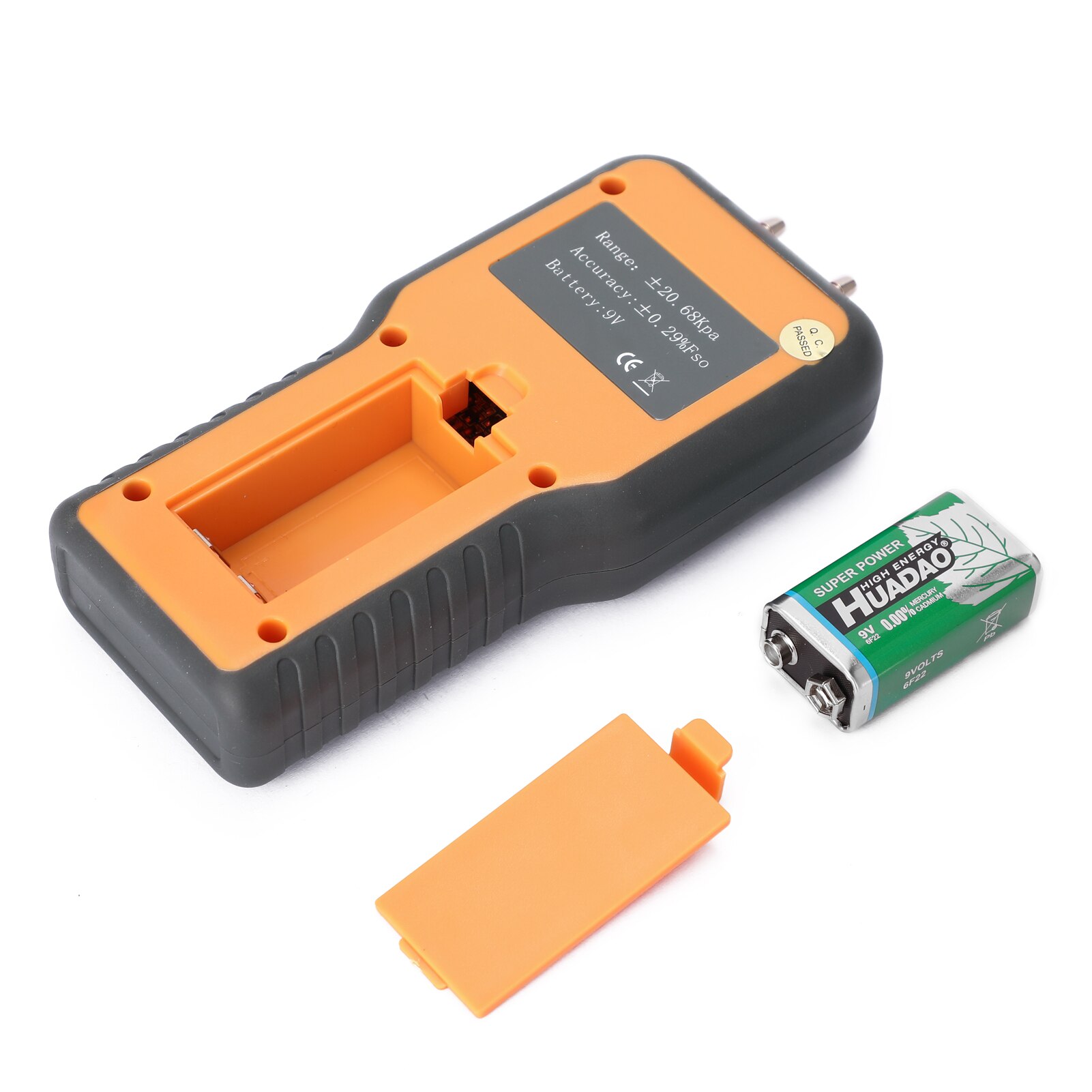 Digital Manometer LCD Display ℃ ℉ Switchable 12 Pressure Units Adjustable Indoor Temperature Measurement Tool Pipes Pressure