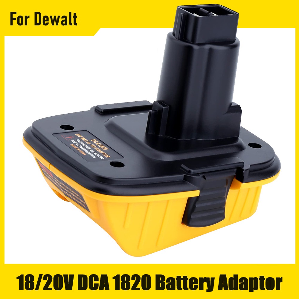 DCA1820 Battery Adapter Converter for DEWALT 18V Tools 20V Max Lithium Ion On On Battery DCB204 DCB205 Power Function USB