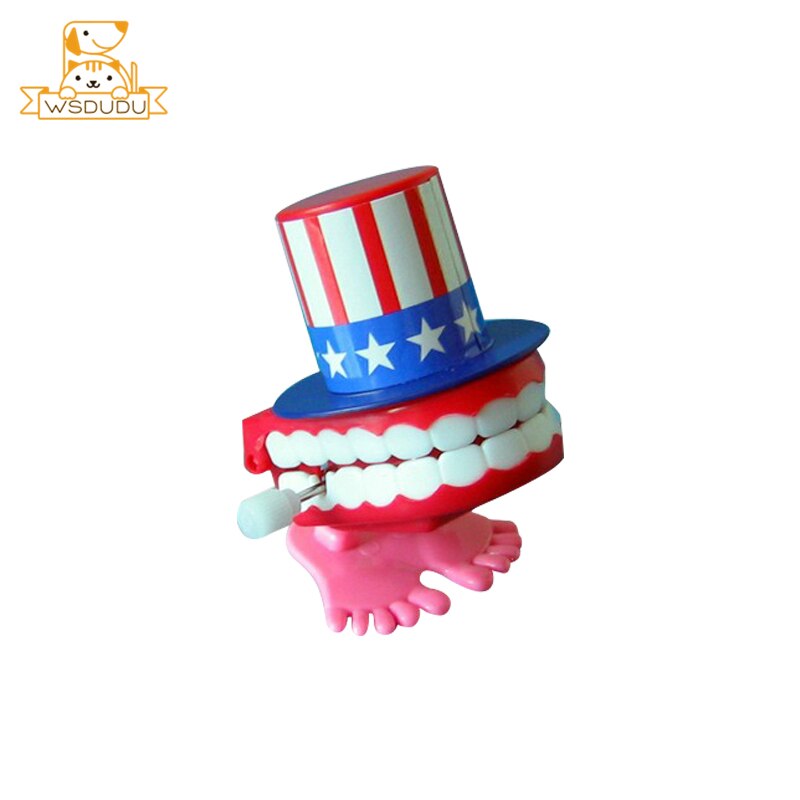 Wind Up Spring Teeth Sexy Mouth Move Clockwork Funny Toys Cute Cartoon Jokes Educational Fun Tooth Dolls For Children Kids: Cap