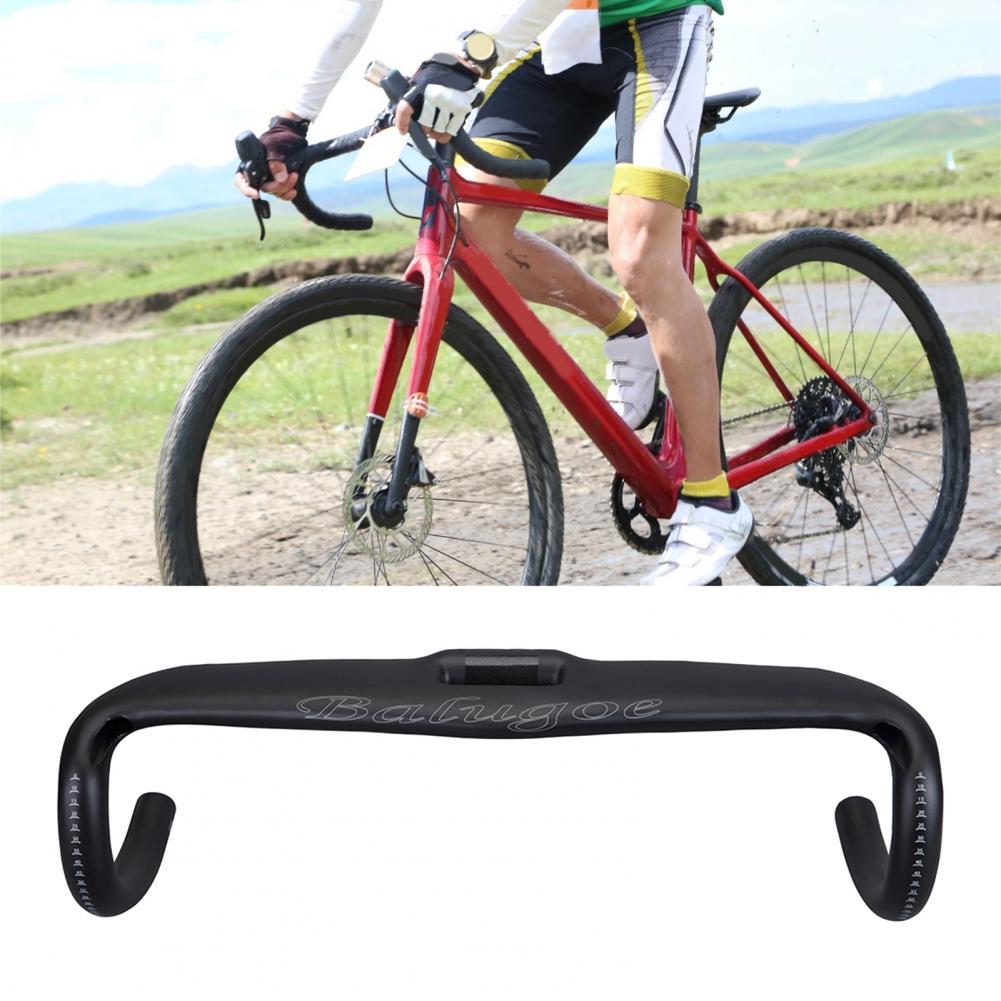 Balugoe Bicycle Bar Mountain Bike Bicycle Curved Handle Carbon Fiber Handle Integrated Bending Handl