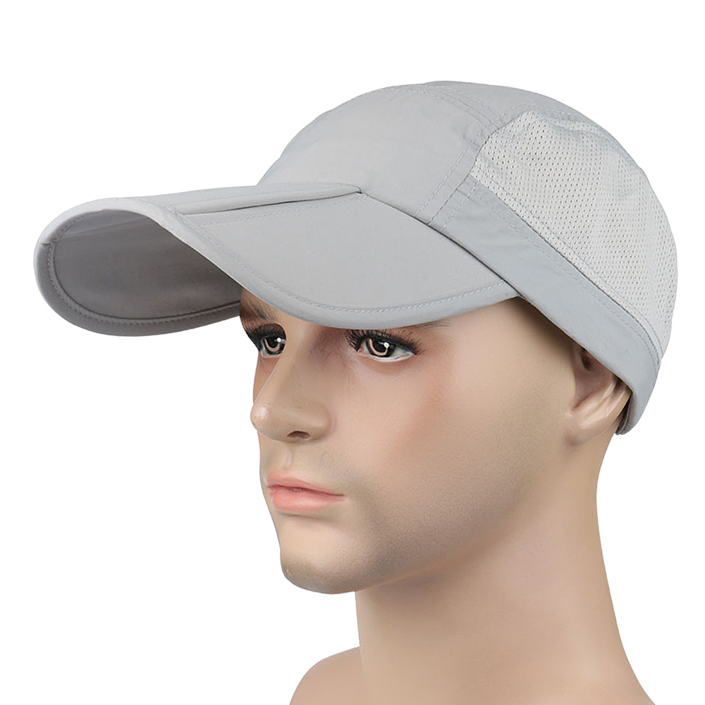 Men Women Quick Dry Breathable Mesh Cap Adjustable Sports Sun Hat Fishing Baseball Hat Carp Fishing Tackle Pesca: Light gray