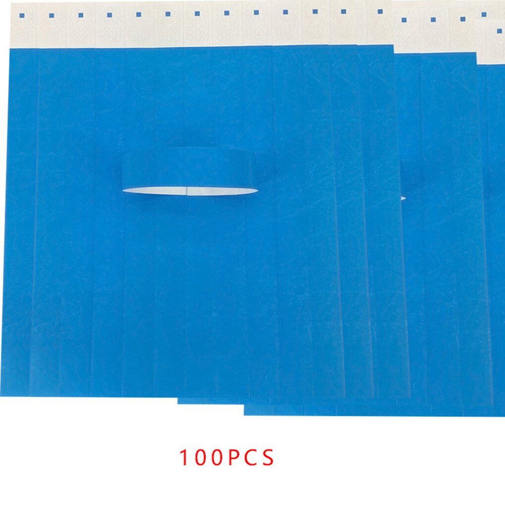 100Pcs/set Waterproof Disposable Events Wristbands Non-woven Fabric Paper Wristbands Amusement Park Admission Ticket: 1