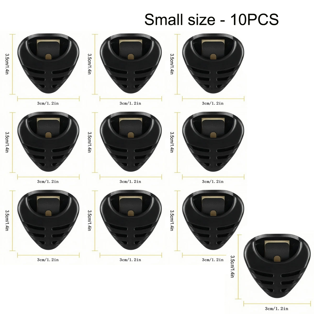 Soporte para púas de guitarra, estuche de plástico para púas, mediador, almacenamiento rápido, forma triangular autoadhesiva, 1/5/10 Uds.: Gris claro