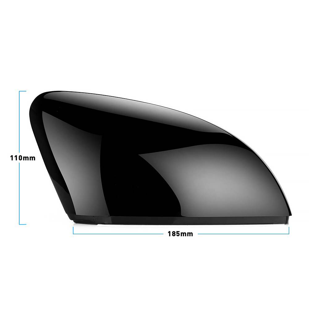 2 pièces pour Volkswagen VW Polo MK5 6R 6C avec indicateur ABS couvercle de rétroviseur latéral capuchons de remplacement garniture de coque noir