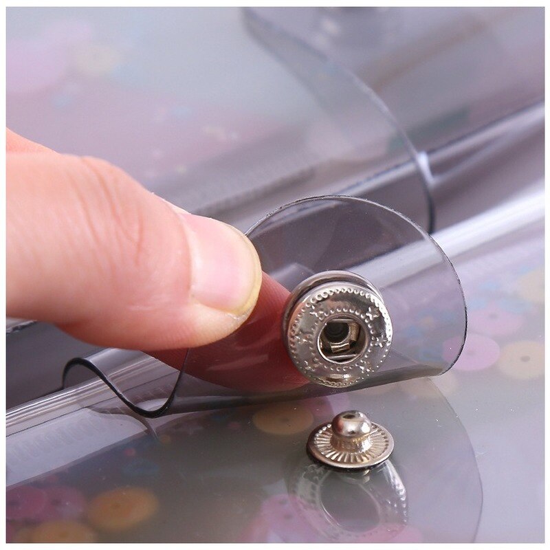 A5 A6 Black PVC Loose-leaf Notebook Cover Six-Hole Loose-Leaf Notebook Office Stationery Supplies Folder Desk Organizer