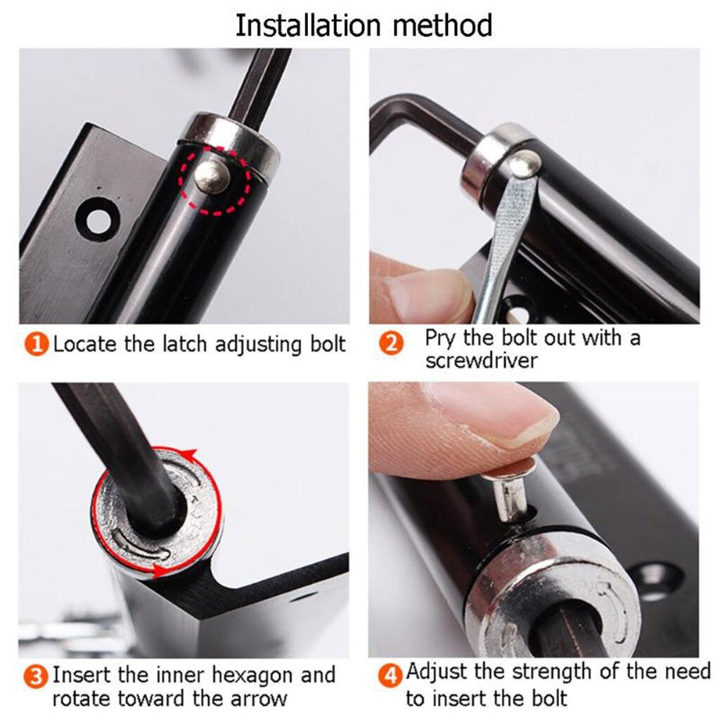 Door Closer Single Spring Adjustable Stainless Steel Automatic Door Closer d91028