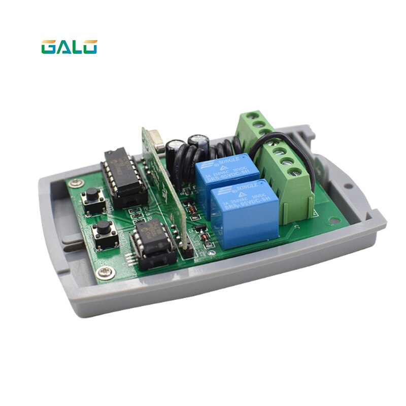 Universal 2 channel Gate Garage Door remote control receiver 433MHZ fixed code and Rolling Code Receiver