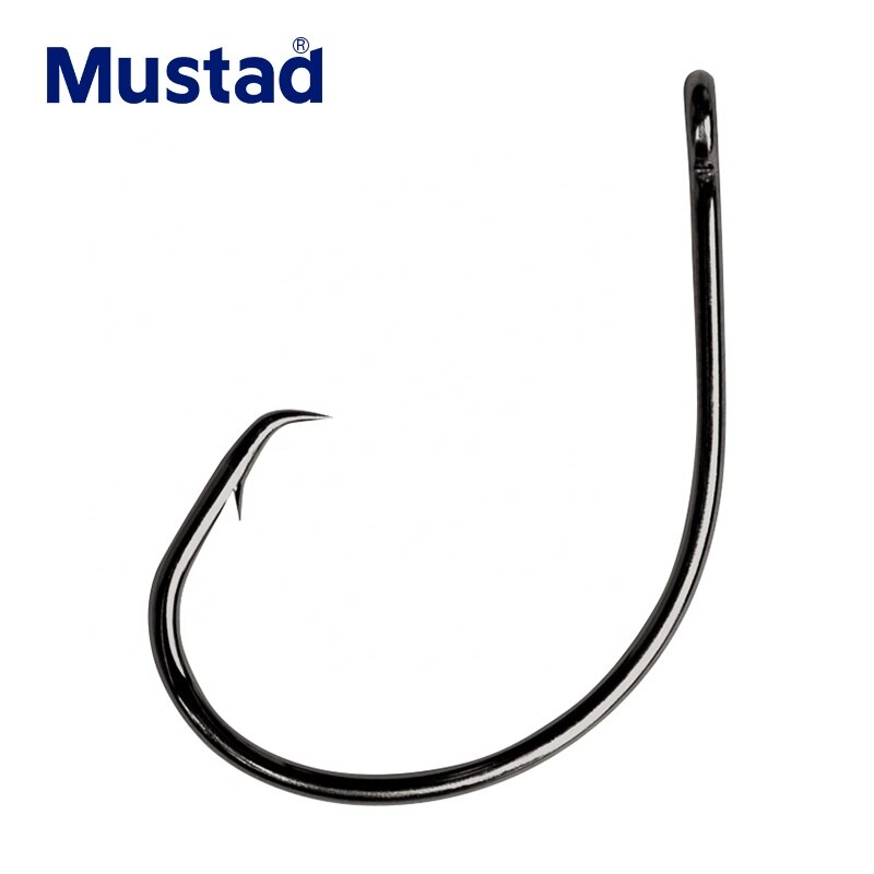 Mustad-anzuelos circulares para pesca en el mar, accesorio de acero con alto contenido de carbono, NPBLN, 39951