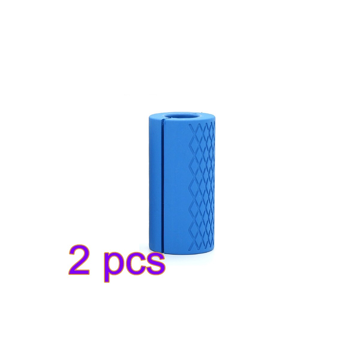1 Paar Halter Dikke Bar Handgrepen Pull Up Gewichtheffen Ondersteuning Barbell Grip Siliconen Anti-Slip Bescherm Pad Voor Fitness training: 2pcs Blue