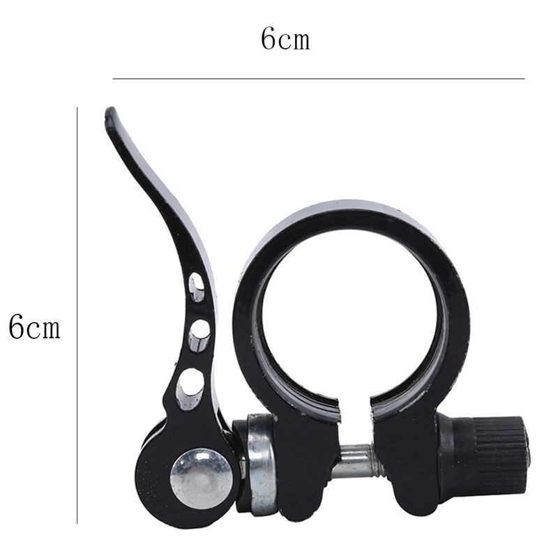 Aluminum Alloy Bicycle Seatpost Clamp Quick Release Ultralight Bike Clamping Clip Useful Bike Accessories: black 25.4