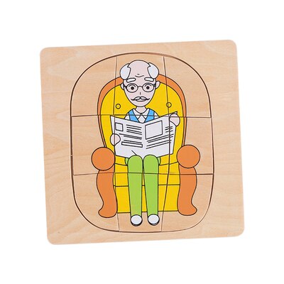 Multi Schichten Holz Puzzle Lebensdauer Zyklus von Mann Frau Frosch Sonnenblume Schmetterling Rätsel für freundlicher Montersial Wissenschaft Materialien: Mann