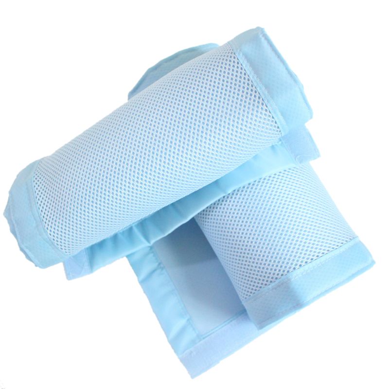 4 côtés bébé respirant maille berceau doublure bébé lit pare-chocs maille enfants pare-chocs berceau doublure bébé lit ensembles lit autour du protecteur: Bleu