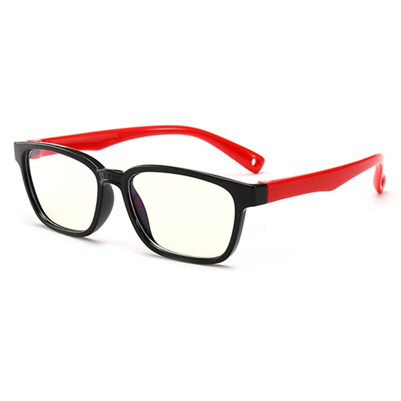 Børns optiske briller, der kan bøjes i et stykke, sikre briller, almindeligt spejl, anti-blåt lys, silikone beskyttelsesbriller: Hh